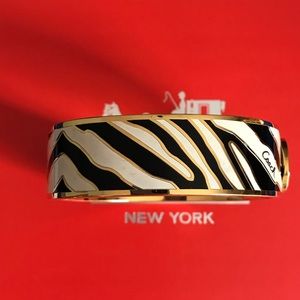 Coach Hinged Zebra Bangle 3/4”